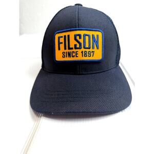 Filson Since 1897 Trucker Hat Navy Mesh Snapback Cap Workwear Heritage Classic